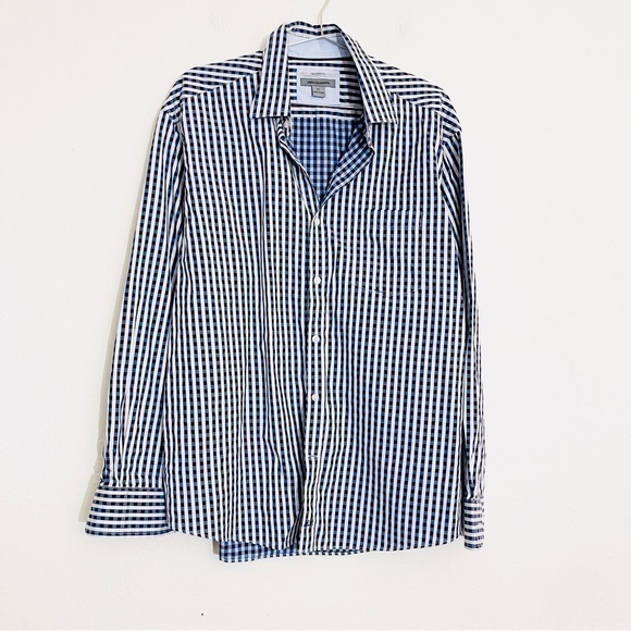 Johnston & Murphy Tailored Fit Plaid Button Down Shirt Size XL - Picture 1 of 7